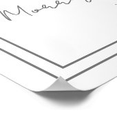 Pink And Blue Bow Gender Reveal Party Welcome Sign ポスター (角)