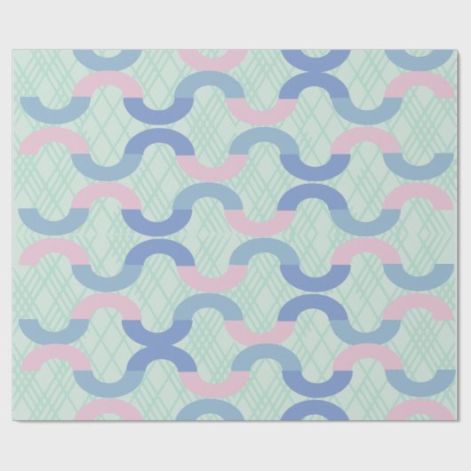 Pink and Blue Circle  ラッピングペーパー (フラット)