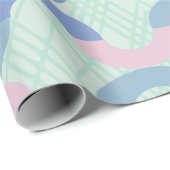 Pink and Blue Circle  ラッピングペーパー (ロールコーナー)