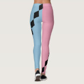 Pink and Blue Diamond Diagonal Leggings レギンス (裏面)