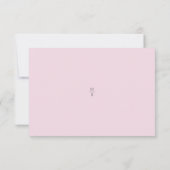 Pink and Blue Floral Garden Meal Choice Wedding 出欠カード (裏面)