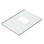 Pink and Blue Floral Grandmillennial ノートブック (左側)