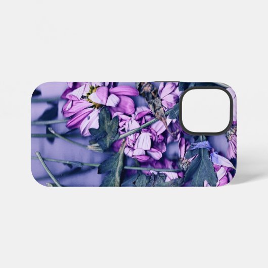 Pink and Blue Floral PopSocket iPhoneケース (裏面横)