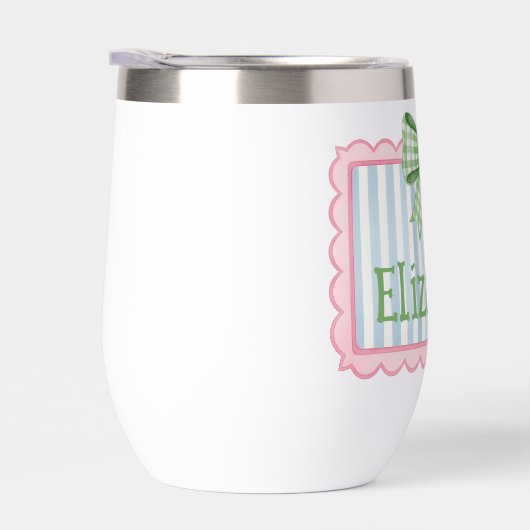 Pink and Blue Frame With Green Gingham Bow (右面)