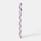Pink and Blue Gingham Check Phone Case iPhone 16ケース (右側面)