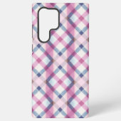 Pink and Blue Gingham Check Phone Case Samsung Galaxyケース (裏面)