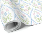 Pink and Blue Grandmillennial ラッピングペーパー (ロールコーナー)