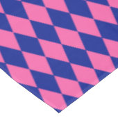 Pink and Blue Harlequin Checkered Design  テーブルクロス (アングル)