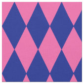 Pink and Blue Harlequin Checkered Design  ファブリック (クローズアップ)