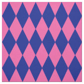 Pink and Blue Harlequin Checkered Design  ファブリック (見本)