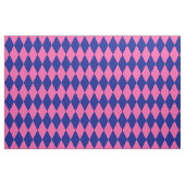 Pink and Blue Harlequin Checkered Design  ファブリック (ファットクウォーター)