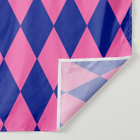 Pink and Blue Harlequin Checkered Design  ファブリック
