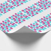 Pink and Blue Heart Cups Pattern ラッピングペーパー (角)