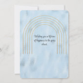 Pink and Blue Hydrangea Waterting Can Gold Arches ノートカード (裏面)