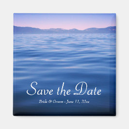 Pink and Blue Lake Tahoe写真Save the Date マグネット
