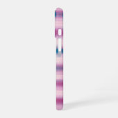 Pink and Blue Plaid Phone Case iPhone 16ケース (左側面)