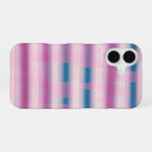 Pink and Blue Plaid Phone Case iPhone 16ケース (裏面横)