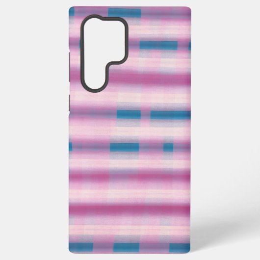 Pink and Blue Plaid Phone Case Samsung Galaxyケース (裏面)