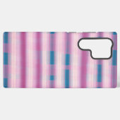 Pink and Blue Plaid Phone Case Samsung Galaxyケース (裏面横)