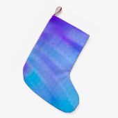 Pink and blue striped textile スモールクリスマスストッキング (正面 (吊り時))
