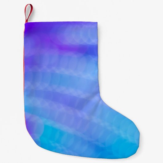 Pink and blue striped textile スモールクリスマスストッキング (正面)