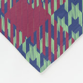 Pink and Blue Teal Plaid 8 Photo Collage フリースブランケット (角)