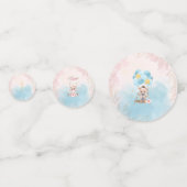 Pink and Blue Twin Teddy Bears Table Confetti  コンフェッティ (正面)