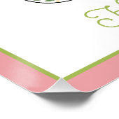 Pink and Blue Wildflower Easter Rabbit ポスター (コーナー)