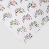 Pink and Blue Wildflower Easter Rabbit 薄葉紙 (詳細)