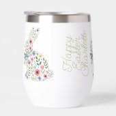 Pink and Blue Wildflower Easter Rabbits (右面)