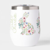 Pink and Blue Wildflower Easter Rabbits (正面)