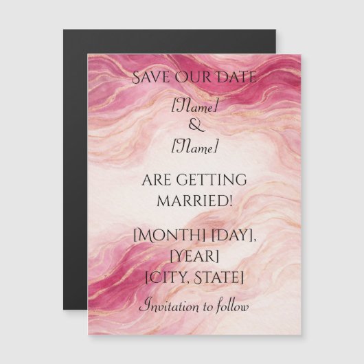 Pink and Blush Magnetic Card (正面/裏面)