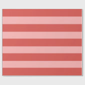 Pink and Coral Awning Stripes ラッピングペーパー (フラット)