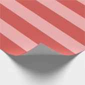 Pink and Coral Awning Stripes ラッピングペーパー (角)