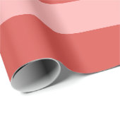 Pink and Coral Awning Stripes ラッピングペーパー (ロールコーナー)