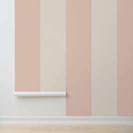 Pink and Cream Bold Stripe 壁紙