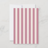 Pink and Cream Classic Elegant Wedding 出欠カード (裏面)