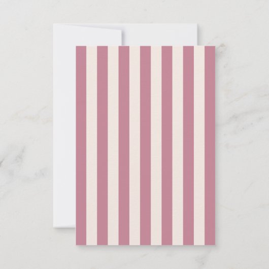 Pink and Cream Classic Elegant Wedding 出欠カード (裏面)