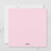 Pink and Cream Illustrated Bow Merry Christmas シーズンカード (裏面)