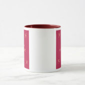 Pink and Cream Illustrated Bow Merry Christmas Mug マグカップ (中央)