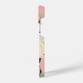 Pink and Cream - Luna Moth and Moonflowers iPhoneケース (左側面)