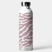 Pink and cream Modern Abstract Wavy Lines Pattern  ウォーターボトル (左面)