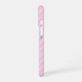 Pink and Glitter Diagonal Stripe Phone Case iPhone 16ケース (左側面)