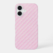 Pink and Glitter Diagonal Stripe Phone Case iPhone 16ケース (裏面)