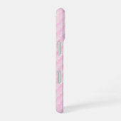Pink and Glitter Diagonal Stripe Phone Case iPhone 16ケース (右側面)