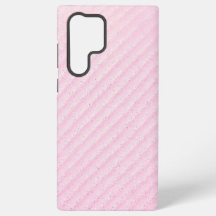 Pink and Glitter Diagonal Stripe Phone Case Samsung Galaxy S22 Ultraケース