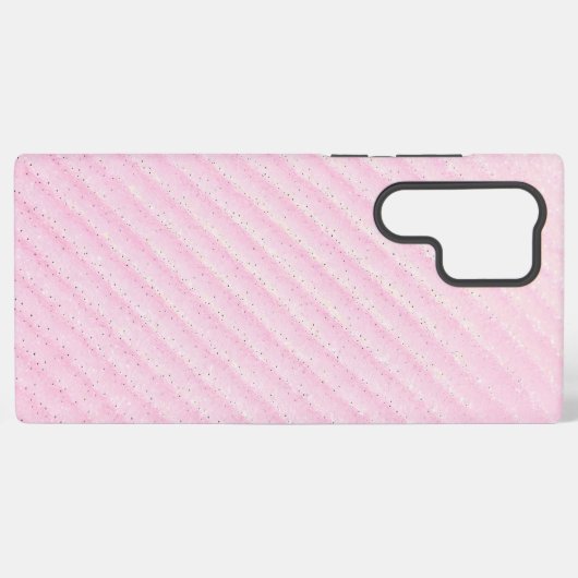 Pink and Glitter Diagonal Stripe Phone Case Samsung Galaxyケース (裏面横)