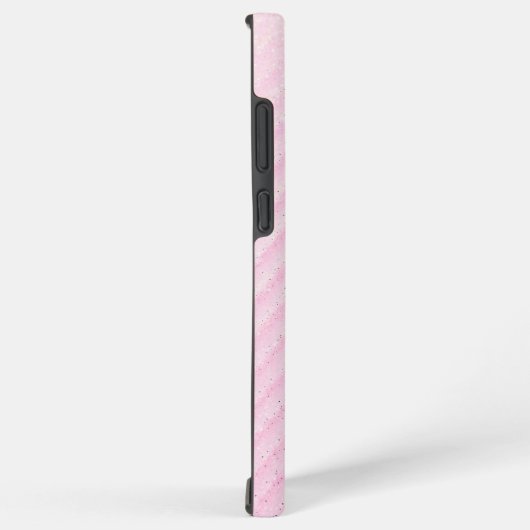 Pink and Glitter Diagonal Stripe Phone Case Samsung Galaxyケース (右側面)