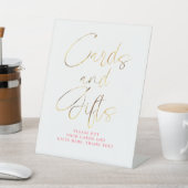 Pink and Gold Cards and Gifts Bridal Shower 台座サイン (インサイチュ)