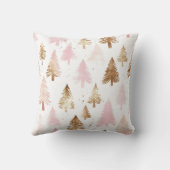 Pink and Gold Christmas Trees  クッション (裏面)